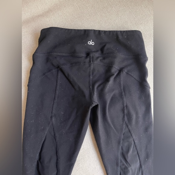 Alo Yoga Equalize Mesh Panel Yoga Leggings In Black Size S - Picture 5 of 9